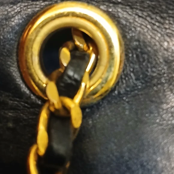 Bally Black Quilted Shoulder Bag with Gold Chain - Picture 6 of 15